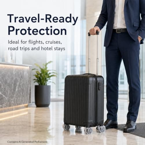 RAINFLOW Luggage Wheel Covers - 200 Pack Suitcase Wheel Covers — view 6