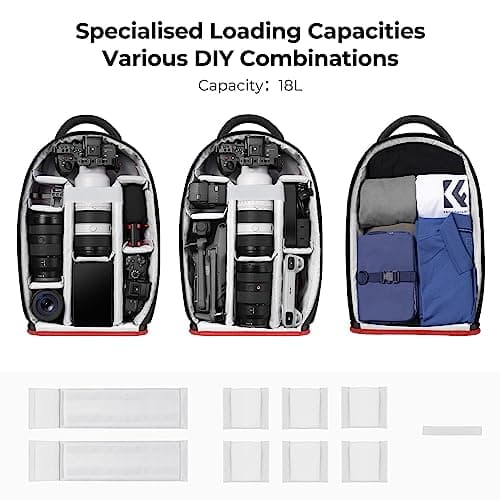 K&F CONCEPT Camera Backpack 16L for Photographers DSLR SLR Camera Bag — view 4
