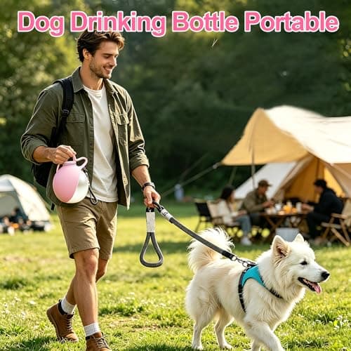2 in 1 Portable Dog Water Bottle, Dog Water Bottles for Walking — view 3