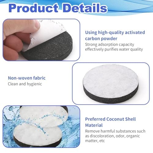 6 Pack Micro Disc Water Filters Compatible with Brita Fill &Go Water Bottle — view 3