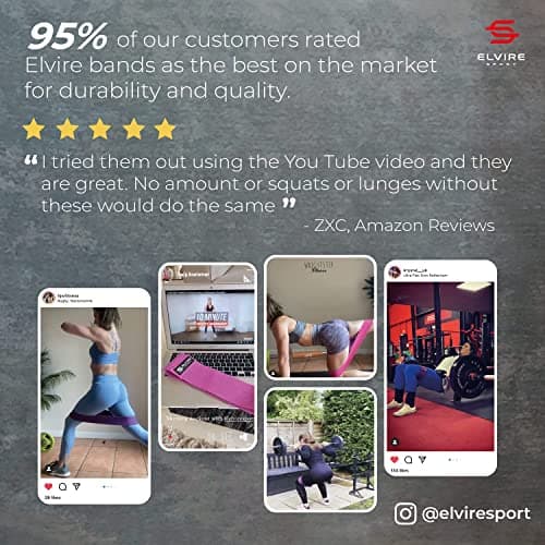 Elvire Fabric Resistance Bands for Working Out, Set of 3, Booty Exercise Band for Women, Workout Loops, Legs, Glutes, Squat — view 6