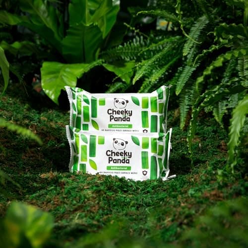 Cheeky Panda Antibacterial Wipes – 90 Bamboo Cleaning Cloths for Kitchen & Home, Kills 99.99% of Bacteria, PFAS Tested, Vegan & Cruelty Free — view 2