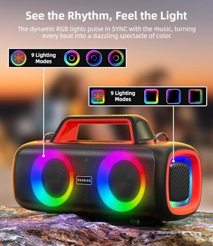 Portable Bluetooth Speaker Wireless 140W Peak Loud Sound Bass Boost Outdoor — view 4