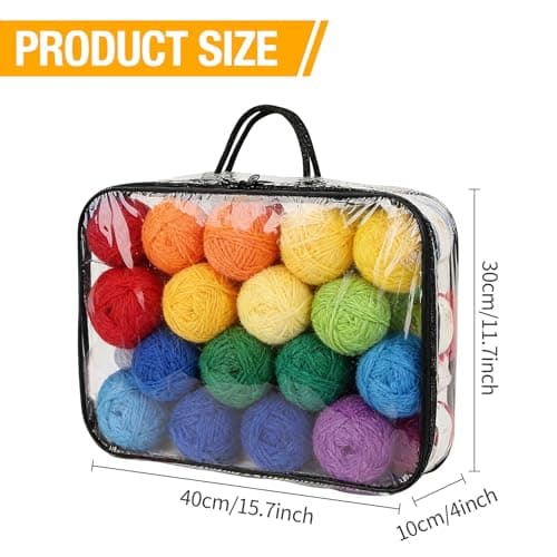 RAORAOYUE 3Pcs Yarn Storage Bags, 16 x 12 x 4 inches — view 2