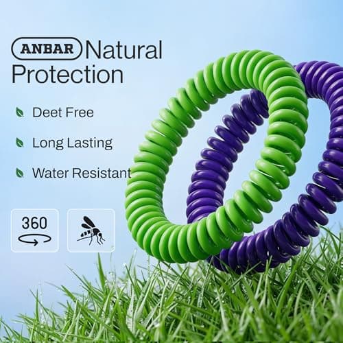 Anbar Mosquito Repellent Bracelets Bands for Adults and Kids, 14 Pack, All-Natural Deet-Free, Non-Toxic Protection, Stretchy Waterproof Anti-Mosquito Wristbands for Hiking and Camping — view 5
