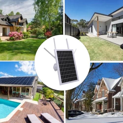 TOPINCN Solar Powered 4G LTE Modem Router, Solar WiFi Access Point, Solar Internet Hotspot, IP66 Outdoor Wireless Network Gateways with 15W Solar Panel for RV Security Camera (EU Version) — view 2