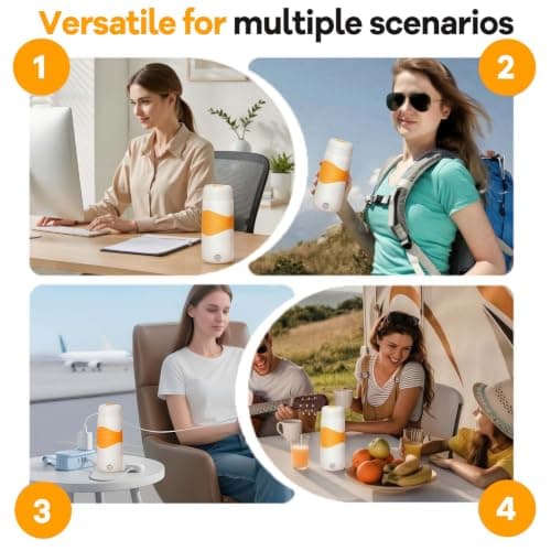 Portable Electric Kettle 304 Stainless Steel BPA-Free 300ml, Yellow — view 6