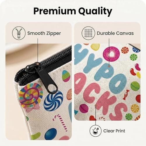 Type 1 Diabetes Snack Bag Backpack Emergency Snacks Bag Travel Portable Zipper Pouch Funny Makeup Bag Diabetic Gifts for Diabetics Women Men — view 5