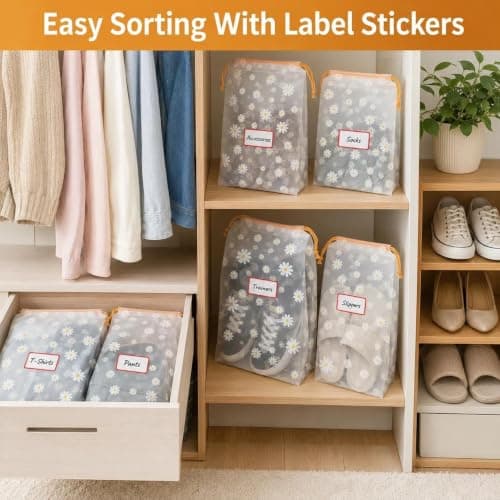 30PCS Shoe Bags for Travel, 3 Sizes PVC Shoe Storage Bags — view 5