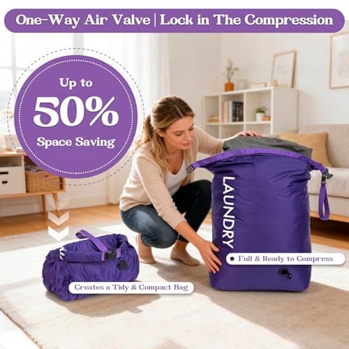 CANBOX Travel Laundry Bag, Vacuum Compression Dirty Clothes Travel Bag — view 4