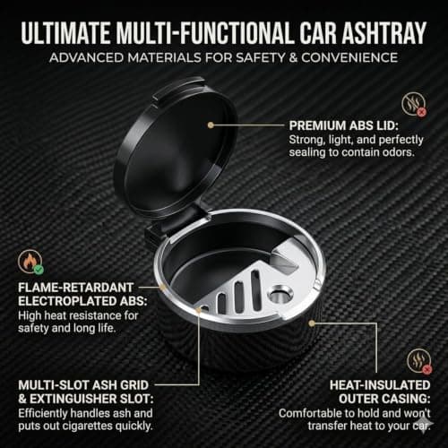 Car Ashtray Holder Lid For Audi A4 B5/A4 Quattro/A4 Avant/A4 Es/A5 — view 3