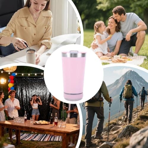 Tumbler Insulated Mug with Speaker 16oz Stainless Steel Coffee — view 3