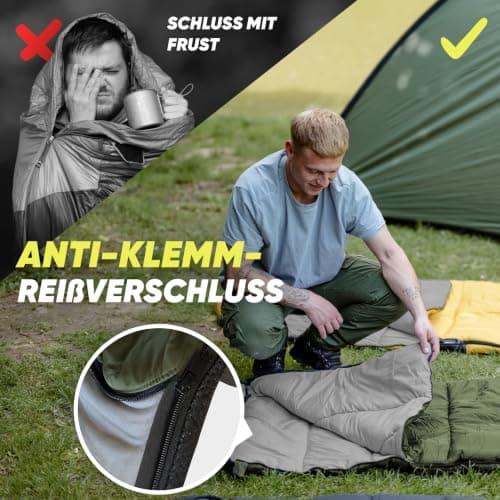 SkinWalker Adult Sleeping Bag with Non-Slip Strips, Small Pack Size [300 GSM] 3-4 Seasons Blanket Sleeping Bag, Sleeping Bags for Camping, Outdoor & Festivals — view 3
