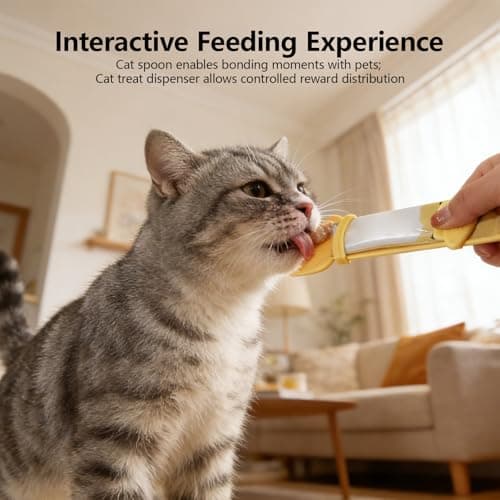 Cat Food Pouch Squeezer, Four Piece Set in Cream, Purple, Orange and Blue, Portable Cat Food Dispenser for Travel and Precise Feeding Control, Versatile Pet Feeding Tool for Multi-Pet Households. — view 3