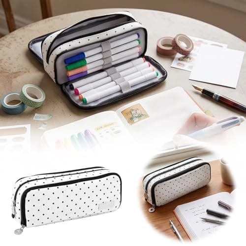 Polka Dot Pencil Case, Cute Pencil Case, Storage Bag for School Office — view 2
