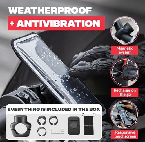 Shapeheart Motorbike Phone Holder & Detachable Magnetic Weatherproof Pouch — view 3
