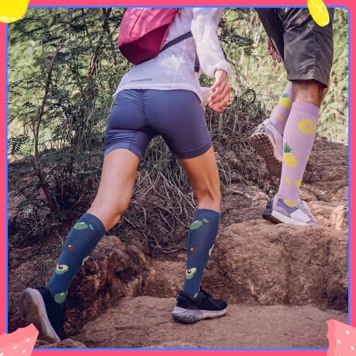 Zuimei 6 Pairs 20-30 mmhg Compression Socks for Women Men — view 6