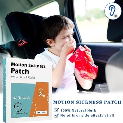 40 Counts Motion Sickness Patches for Car and Boat Rides, Cruise and Airplane Trips - Relieve Dizziness&Vomiting from Seasickness, Fast Acting&No Side Effects — view 2