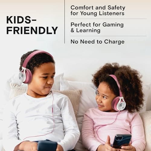 ARTIX Wired Headphones with Microphone & Volume Control, Foldable On-Ear Kids Headphones with 3.5mm Audio Jack for Mobile, Laptop, Computer, Chromebook, iPad & Tablet — view 6