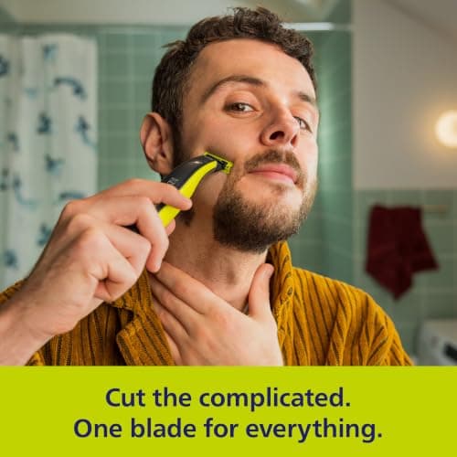Philips OneBlade Hybrid 360 Blade Technology Electric Shaver for Face & Body, Beard Trimmer/Groomer with 3 x 360 Blade, 3 x Stubble Comb (1,3,5mm) & 1x Body Kit, Model QP2824/31 — view 2