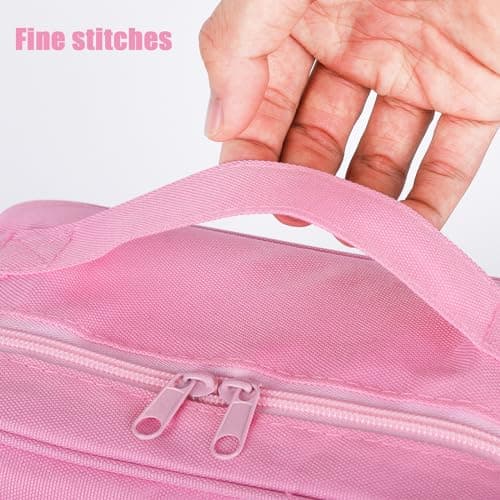 Fadcaer First Aid Kits,Portable Red Bag Emergency Kit,Large Emergency Medical Kit,Empty Medicine Bags,Medicine Storage Bag,Travel Empty Medical Medicine Bags for Camping and Home,Car (Pink) — view 3