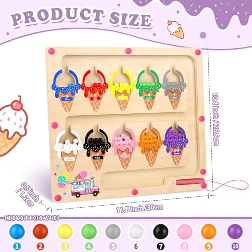 Konijiwa Girls Toys Montessori Magnetic Color and Number Maze Gifts Toys for 3 4 Year Old Boy Girls Colour Sorting for Toddlers Fine Motor Skills Toddler Montessori Educational Kids Preschool Toys — view 4