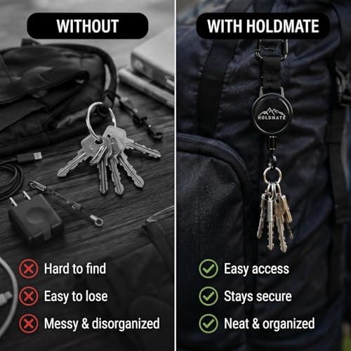 Holdmate Phone Holder Retractable Lanyard with Locking Clip, Anti Theft Phone Strap for Travel, Hiking, Shopping, Commuting and Outdoor Activities — view 4