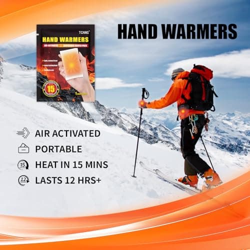 100 Pack Hand Warmers Disposable - Up to 15 Hours of Heat - Super Long Lasting Air Activated Warmers, All Natural & Portable for Body, Hands & Toes - Odorless Hot Warmer Gifts for Winter Work — view 4