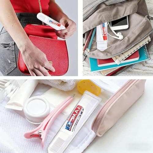 12 Pcs Travel Toothbrush Set with Mini Toothpaste, Portable Foldable Toothbrush, Mini Toothbrush Suitable with Toothpaste for Travel Business Trip Families Camping Outdoor Activities — view 6