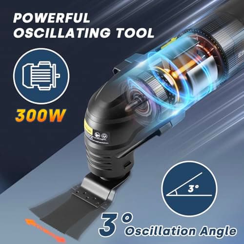 Enventor Oscillating Multi Tools, 300W 15000-22000 OPM, 6 Variable Speeds — view 3