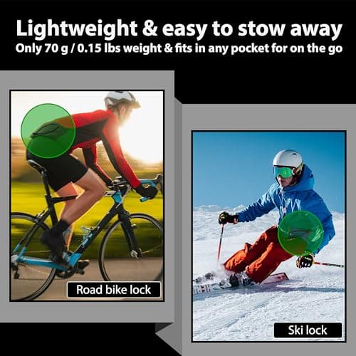 KOHLBURG Lightweight Bike Lock [Zip Tie Lock, 20" Small] Secure Combination — view 2