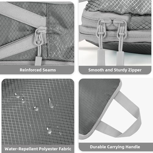 Compression Packing Cubes, Travel Storage Bag, Suitcase Organizer Bags, Carry On Luggage (Grey, Set of 7) — view 2