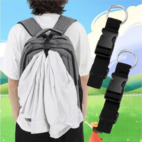 2 Pack Luggage Straps Add a Bag,Adjustable Jacket Holder & Suitcase Belt to Secure Extra Bags, Hands-Free Travel Accessory — view 2