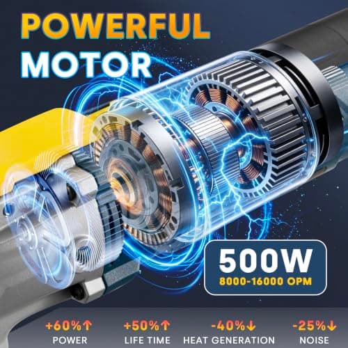 Enventor Oscillating Multi Tools, 500W 8000-16000RPM, 6 Variable Speeds — view 2