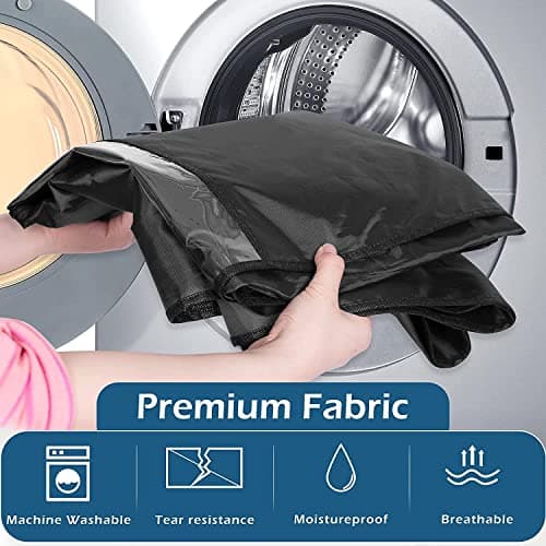 MISSLO 65" Long Garment Bags for Travel Dress Bag Covers Waterproof Wedding Dress Carrier for Women Hanging Clothing Bags Protectors for Storage Coats, Clothes, Suits, Black, 2 Packs — view 4