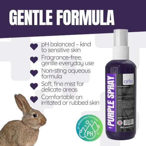 Purple Spray Wound Cleanser 300ml Gentian Violet Alternative Antibacterial Non Sting Animal First Aid for Horses Pets Livestock Poultry — view 3