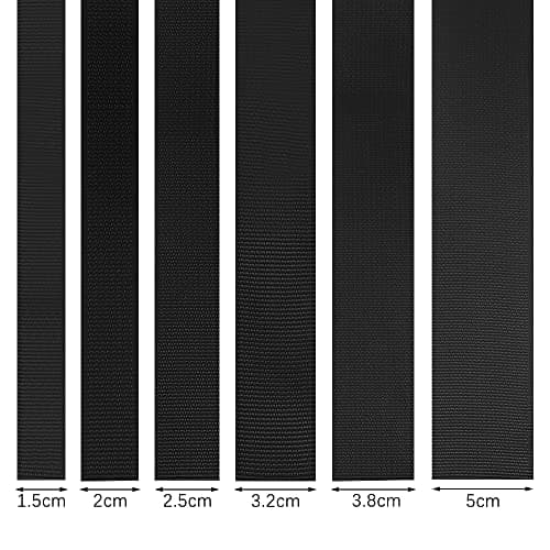 RETON 20MM 10 Yards Black Nylon Heavy Webbing Strap,Durable Luggage Straps, Elastic Bag Straps for Luggage Suitcase Rucksack Backpacks Cargo Strapping DIY Accessories (20MM, 10 Yards) — view 5