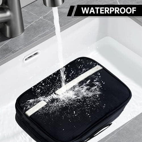 Boic Hanging Toiletry Bag Mens, Mens Washbag, Wash Bag for Men Women, Black — view 3