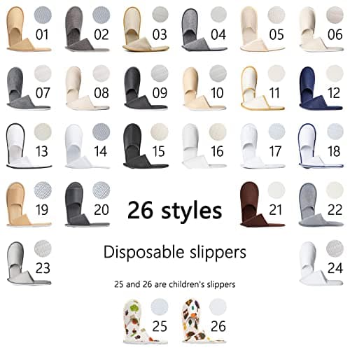 NALEINING Disposable Slippers, Non-slip Sole, Portable for Travel, Commonly Used In Hotels, Home Hospitality, Spa Slippers - 5 Pairs (One Size,10 Local Tyrant Gold) — view 3