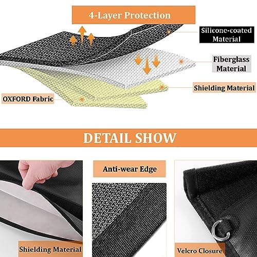 Extra Large Faraday Bag with Handle, 13'' X 10'' Faraday Cage for Laptops & Tablet, Waterproof & Fireproof Faraday Key Fob Protector, Anti-Theft Faraday Bag for Phones, RFID Signal Jammer Blocker — view 2
