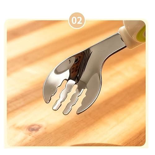 Voraytech 7 Pack Toddler Stainless Steel Utensils, Kids Silverware Set with Silicone Handle, Children Safe Spoons and Forks, Food-Grade Silicone with Storage Case - Dishwasher Safe — view 4