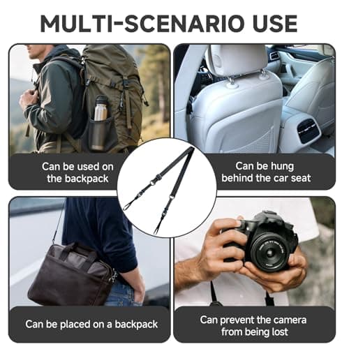 Funver Universal Black Tablet Shoulder Strap for Ipad Strap Shoulder Tablet Case, Adjustable & Detachable Carrying Strap Replacement with Quick Release Buckles for IPad Samsung Tab Cases Camera Bags — view 6