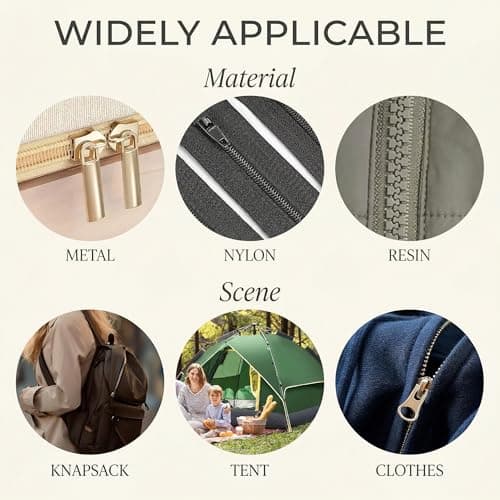Zip Repair Kit with 3 Sizes Quick Zipper Pull Replacement Sliders Tool — view 6