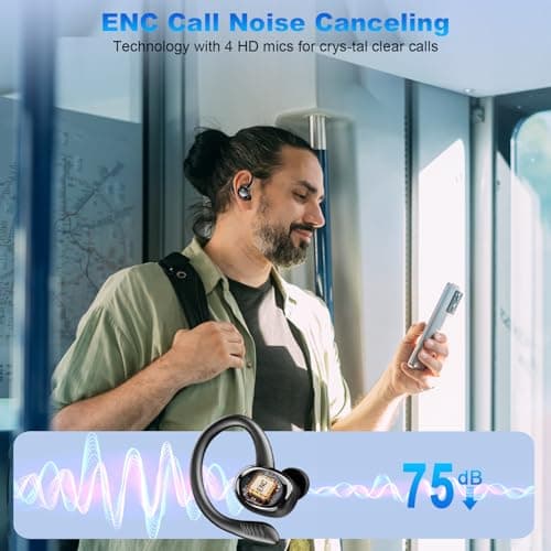 2026 Wireless Earbuds Sport, Stereo Bluetooth 5.4 Headphones, App Custom EQ — view 5