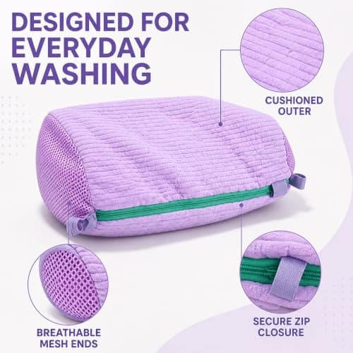 2-Pack Shoe Washing Bag Set, Purple Laundry Bags for Washing Machine — view 3