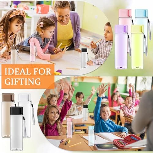 35Pcs Plastic Water Bottles Bulk 500ml, Reusable Leak Proof Drink Bottles — view 4