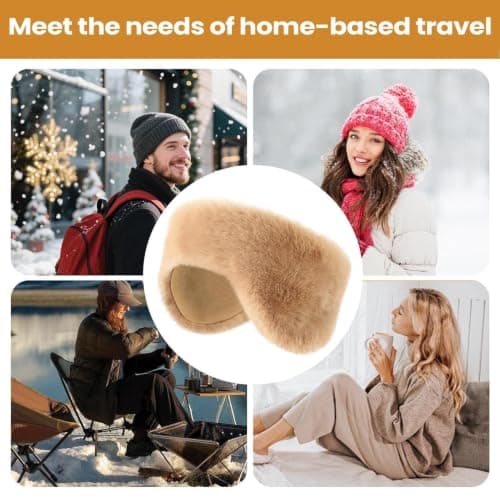 Plush Ear Warmers - Foldable Winter Earmuffs, Cute Soft Frost Protection He — view 4