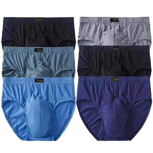 ShopMCR Pack of 3 or 6 Mens Classic Sports Soft Cotton Underwear Ribbed Slips Briefs Underpants (6pk, M)