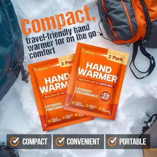 Disposable Hand Warmers Bulk Pack 50 Pairs (100 Warmers) 11+ Hour Air-Activated Hot Hands Hand Warmers Disposable - TSA Approved Pocket & Glove Warmers for Skiing (50 Pairs (100 Warmers)) — view 4