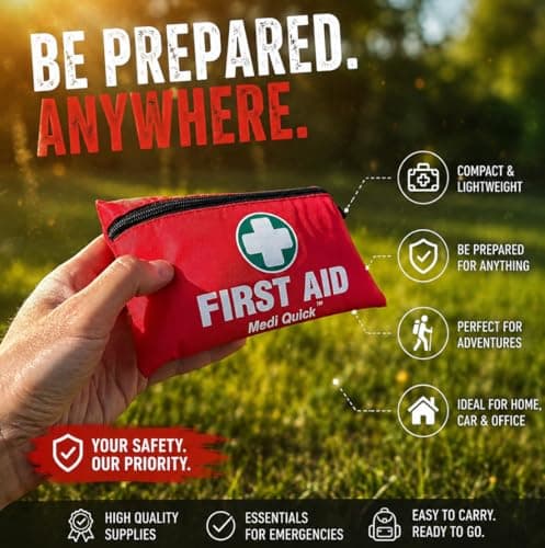 Medi Quick 110-Piece: Premium First aid kit, for Work, Travel, Backpacking, Medi kit, A Must-Have for Anyone Seeking a First aid for Home or a Travel, Car, Holiday.Office, Site. — view 3